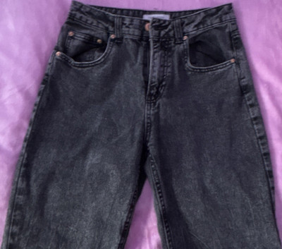 Terranova Damen Jeans Gerade Schwarz EU 36 Baumwolle Five-Pocket 88cm