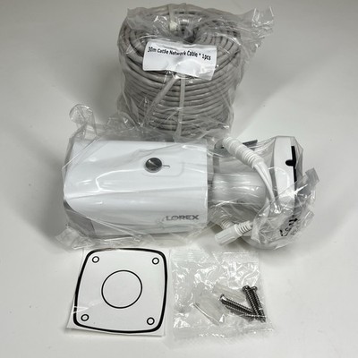Lorex Fusion 4K Metal Bullet Camera Poe Wired Home Security Add-On w/ 30m Cable