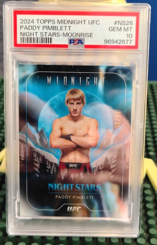 2024 Topps Midnight UFC PADDY PIMBLETT PSA Graded GM MT 10, 15/25!!