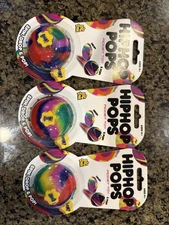 HipHop Pops Fidget Toy Bouncing Bowl Multi Color Viral Jumping Ball set of 3