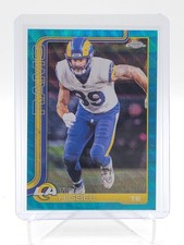 TYLER HIGBEE 2025 TOPPS CHROME AQUA WAVE REFRACTOR /199 #172 RAMS Q6383