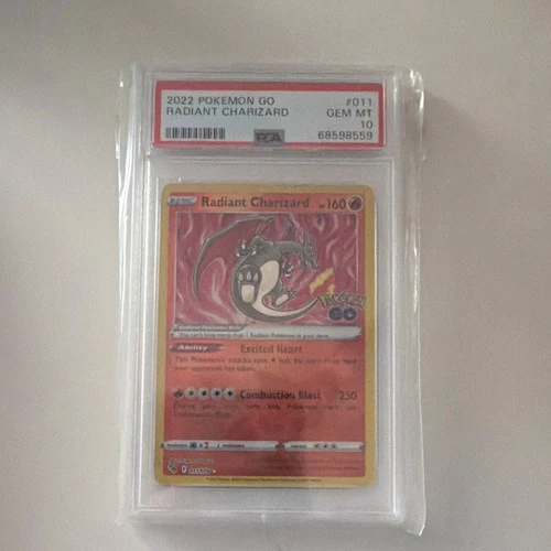 Pokémon GO Radiant Charizard 011/078 Radiant Rare Holo PSA 10 Pokémon TCG