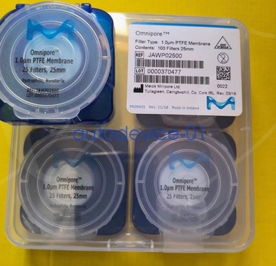 100/pk JAWP02500 25mm 1.0um modified hydrophilic PTFE microporous   membran *hh
