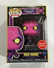 Red Hood FunkoPop #891 Gotham Knights Black Light GameStop Exclusive W Protector