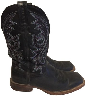 Durango Men US 10.5 D Pull On Cowboy Black Western Leather DDB0256 12  Arena Pro