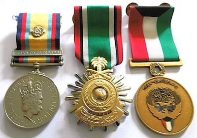EIIR GOLF MEDAILLE 15. JANUAR BIS 28. FEBRUAR 1991 SPANGE & KUWAIT BEFREIUNGSGRUPPE HARKIN R.E