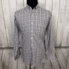 Peter Millar Men's Large Multicolor Check Cotton Long Sleeve Button-Front Shirt