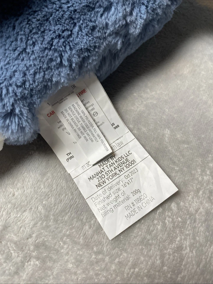 Manhattan Niños Azul Triceratops Dinosaurio Almohada y Flecha Manta Bebé 2 Piezas Lovey Foto 2 de 4