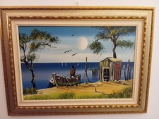 Quadro olio su tela Romano Mussolini 40X60