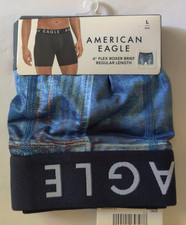 American Eagle Blue Jean Denim Print 6" Flex Boxer Brief NWT