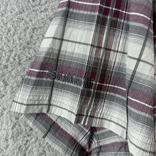 Blackhawk! Tactical Button Front Long Sleeve Plaid Red Shirt Men’s Size Large - Picture 8 of 11