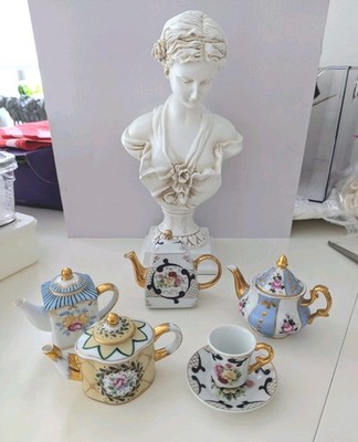 Lot of 5 Miniature Teapots and Teacup. Rare Noritake a Sevre and Imperial...