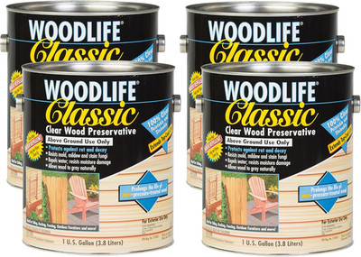 WOODLIFE Classic Clear Wood Preservative - 4 Gallon Pack for Superior Defense
