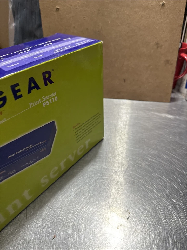 NETGEAR PS110 10/100 PARALLEL 2-PORT PRINT SERVER ULAT-13 Printer Sharing NOB - Image 3 of 4