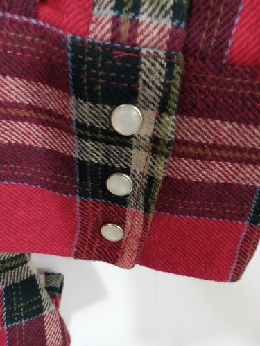 ELY Cattleman Western Style pearl snap shirt Red Blk Plaid Sz 3X - Picture 6 of 14