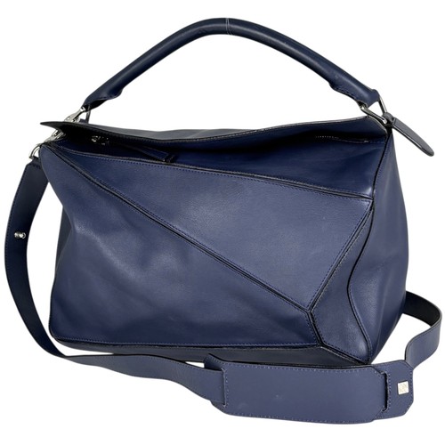 Loewe Hand Bag Puzzle Bag Large 2WAY Anagram leather Navy blue Women