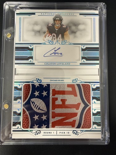 2025 NT Colston Loveland ROOKIE BOOKLET AUTO /10 🔥 NFL Shield Patch RPA Bears