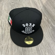 Gorra New Era México Born X Raised 59FIFTY negra/blanca para hombre talla: 7 5/8