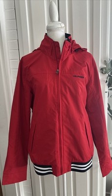 NWT Tommy Hilfiger Regatta Yacht Red Zip Front Waterproof Windbreaker Jacket SzM