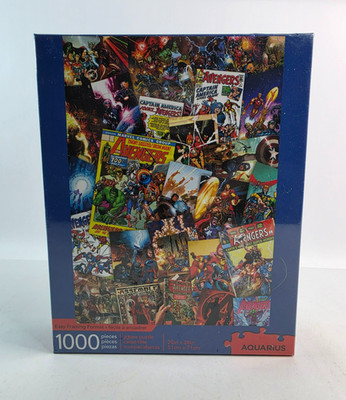 Marvel Avengers Comic Covers 1000 Piece Jigsaw Puzzle by Aquarius New / Sealed