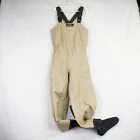 Simms GORE-TEX Chest Bib Waders Stockingfoot Breathable Sz Medium Beige USA Made
