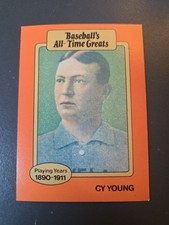 1987 Hygrade Baseball's All-Time Greats - Cy Young Red Back; Pitcher on 1st Line