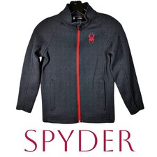 Spyder Full Zip Insulating Snow Jacket Black Outdoor Activewear Youth 7/8