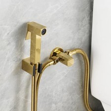 Ti-Gold Toilet Bathroom Handheld Bidet Diaper Sprayer Shattaf Kit W/Stop Valve