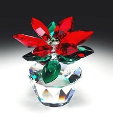 Figurina Crystal World Poinsettia 2013 1102 nuova con scatola