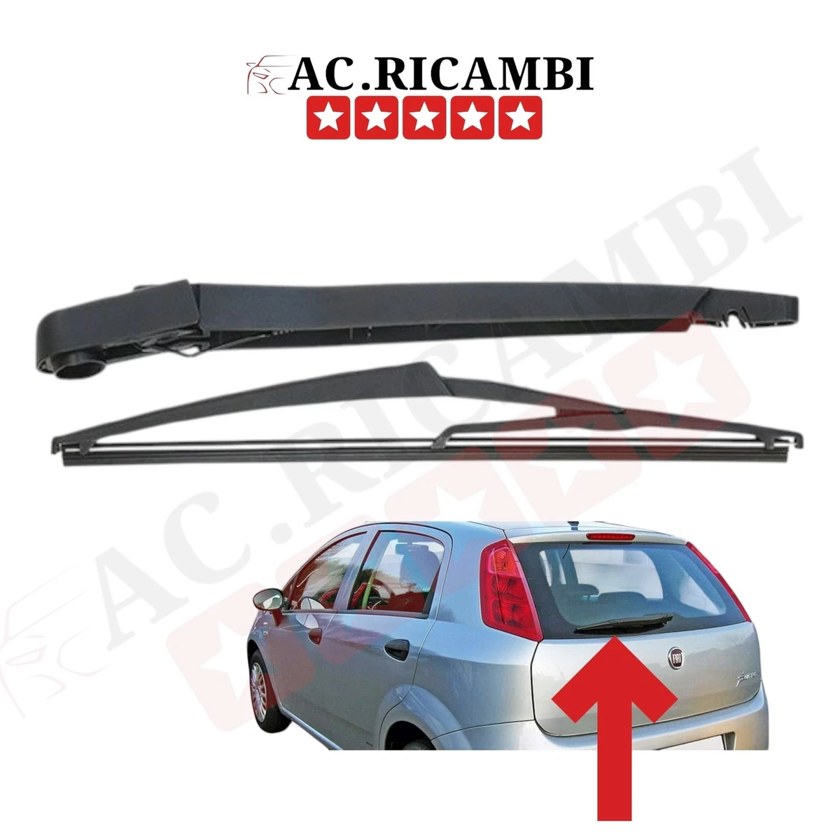 CHROX per Fiat Grande Punto 199 2005-2015, Spazzole tergicristallo Anteriori per Parabrezza, finestrini, spazzole per Pioggia, 26+15