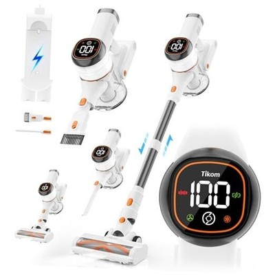  Cordless Vacuum Cleaner for Home, 40000Pa/450W Stick Vacuum with LED Touch 