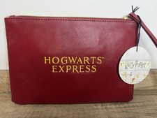 Harry Potter Hogwarts Express Zip Pouch Bag Platform 9 3/4 Red Clutch New