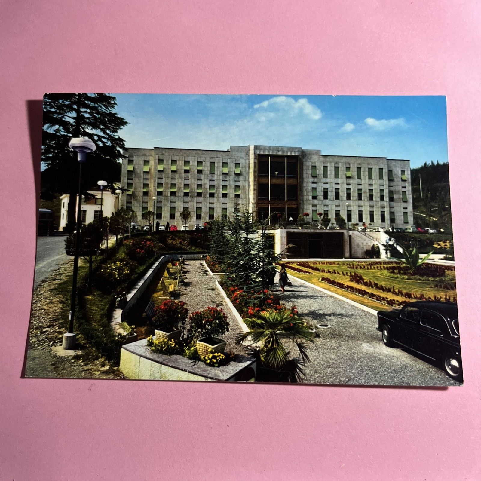 CARTOLINA A COLORI VINTAGE - TABIANO TERME STABILIMENTO TERMALE - VIAGGIATA