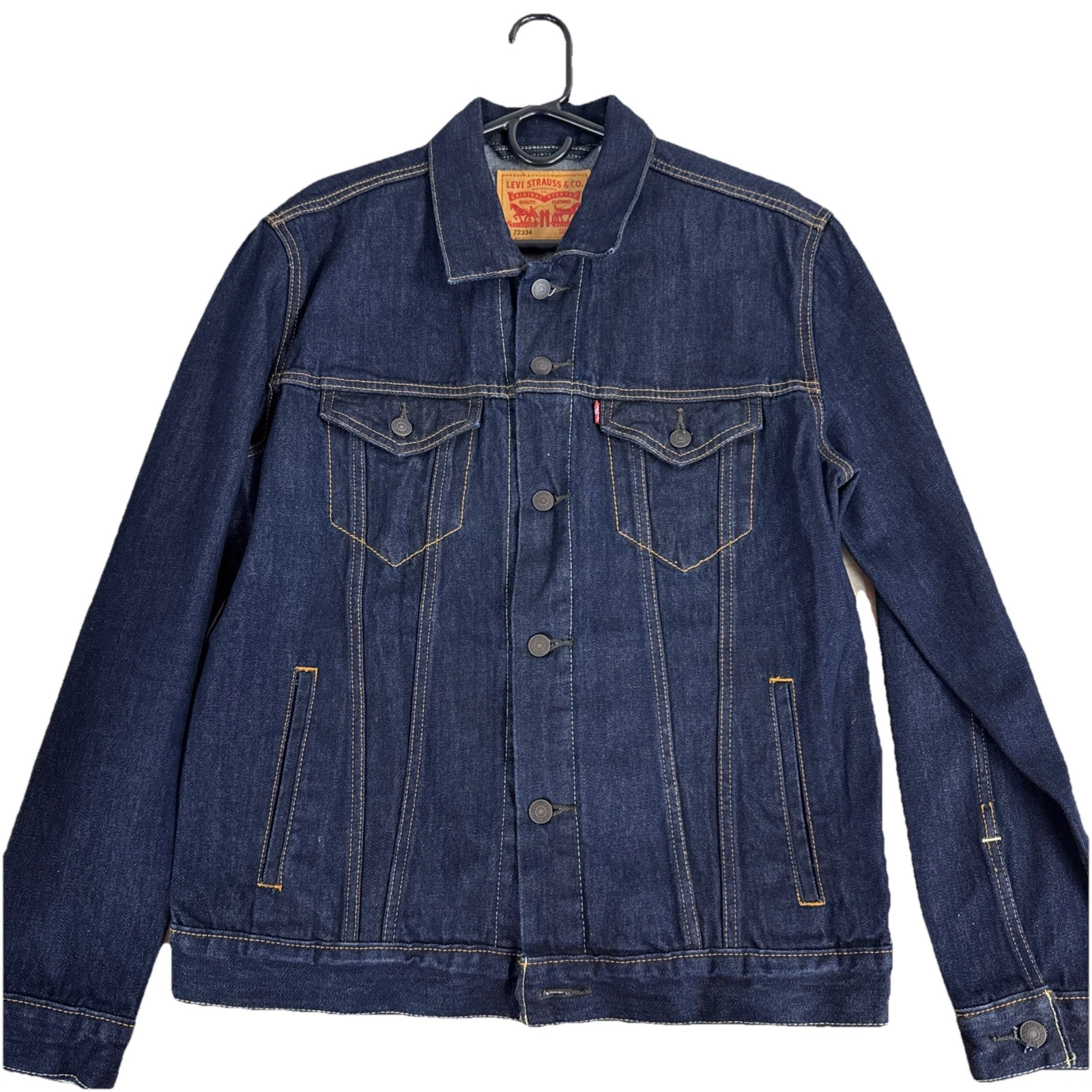 Levi's Mens Trucker Jean Jacket Size Large Dark Blue Denim Style #72334