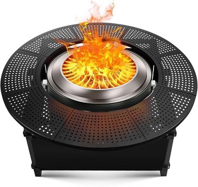 47.8 Inch Fire Pit Surround Tabletop forSolo Stove Yukon 2.0,Powder-Coated Steel