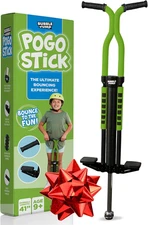 Pogo Stick for Kids Age 10 & up Green - for Boys, Girls, Teens & Adults 80 to 16