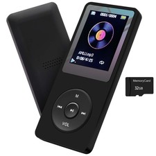 MP3 Player 32GB with Speaker Earphone Portable HiFi Lossless Sound MP3 Mini M...