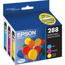 Genuine Epson 288 Cyan Magenta Yellow Ink Cartridges Combo Ex 06/2026 Sealed Box