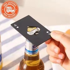 Stainless Steel Playing Card Bottle Opener Spades Credit Card Style Beer Opener
