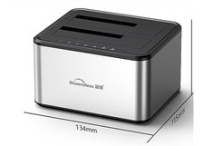 USB3.0 Dual Bay SSD HDD SATA Hard Drive Disk Cloner Duplicator Docking Station