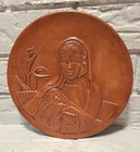 Vtg Frankoma Pottery "The Youthful Madonna" Decorative Wall Plate 1986 Signed