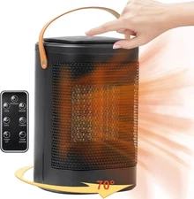 Space Heater, WINHL Small Portable Electric Heaters for Indoor Use with Thermost