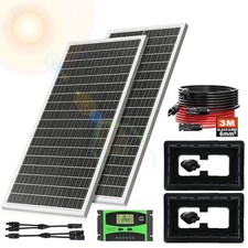 400W Solar Panel Kit 12V with Mounting Brackets Controller Caravan RV Camper Van