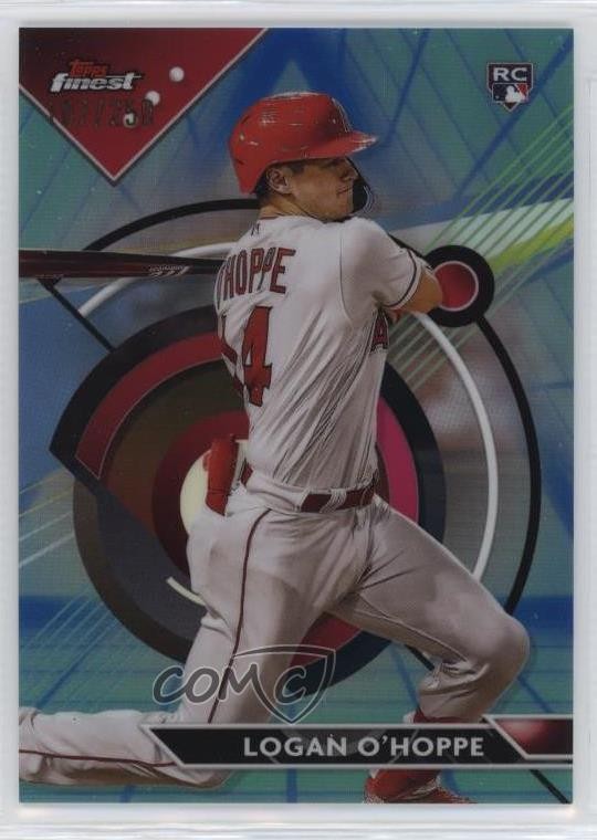 2023 Topps Finest Blue/Aqua Vapor Refractor /250 Logan O'Hoppe Rookie RC 07lk