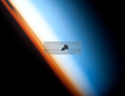 SPACE SHUTTLE ENDEAVOUR SILHOUETTE EARTH VIEW 2010 NASA 8.5X11 PHOTO