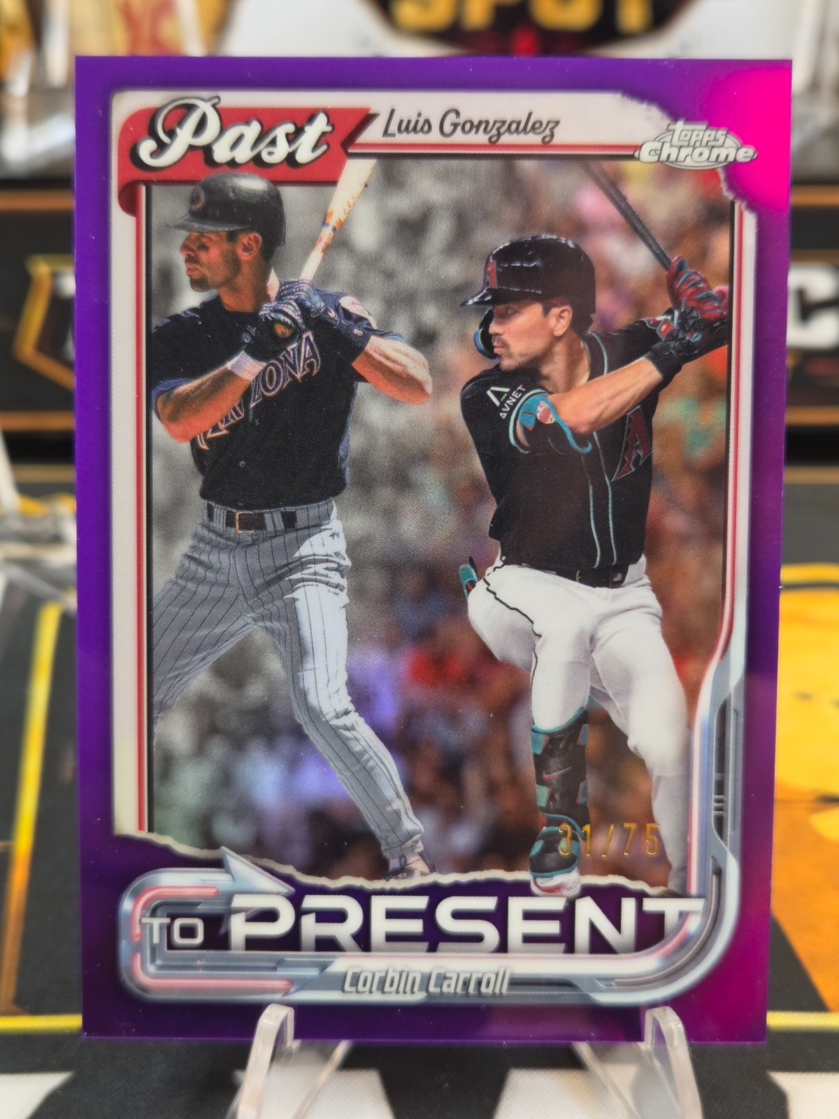 2026 Topps Chrome Past to Present Luis Gonzalez/Carroll #PTP-12 Purple 31/75