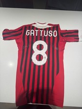 Camiseta Auténtica Adidas AC Milan 2011/12 TechFit Gattuso #8 Edición Jugador Talla M