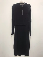 H Halston Dress, Long Sleeve Sweater Dress, Size Large, NWT