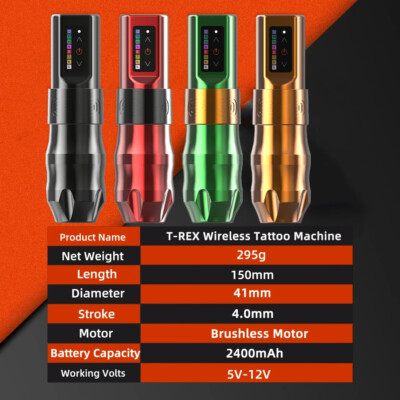 T-Rex EXO Professional Wireless Tattoo Pen Machine Powerful