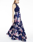 Size 5 Navy Floral 2 Pc Prom Homecoming Pageant Formal Gown Dress NWT — photo 6